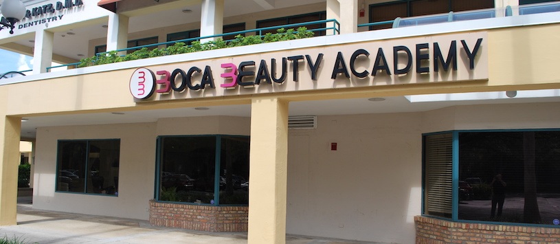 The outside of Boca Beauty Academy's Boca Raton campus.
